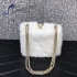 Valentino Rockstud Fur Bag 21cm white 